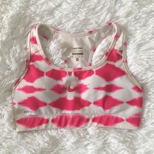 3/$20 Nike Dri Fit Pink White Tie Dye Sports Bra